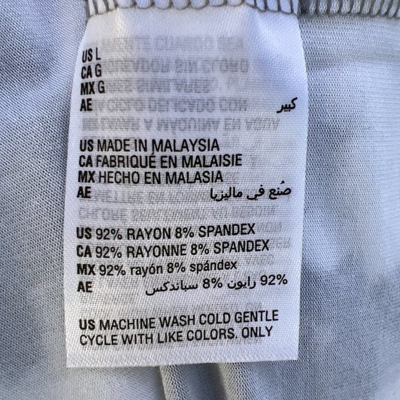 NWT Style & Co Tie Dye Maxi Dress Short Sleeve Scoop Neck Grey & White Size L - Picture 8 of 9